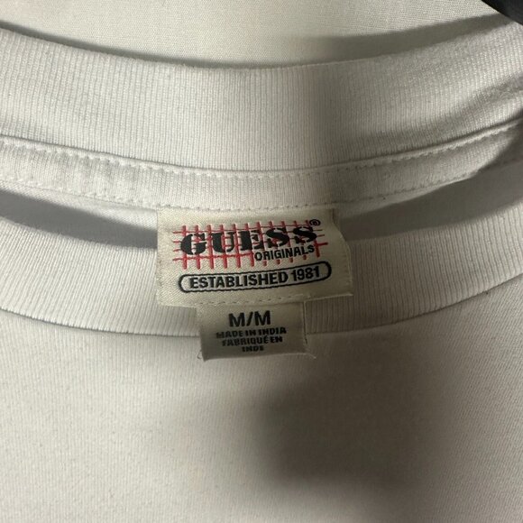 Guess Originals Shirt Men M White Summer Graphic Casual Classic Streetwear - Picture 3 of 16